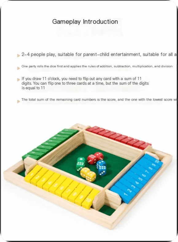 Ultimate Shut The Box Board Game - Yatta's