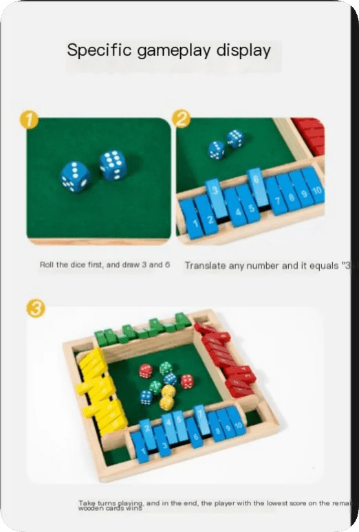 Ultimate Shut The Box Board Game - Yatta's