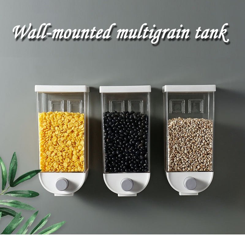 Wall - Mounted Kitchen Multi - Grain Sealed Jars - Yatta's